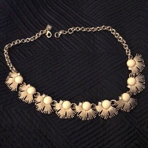 Banana Republic gold fan necklace